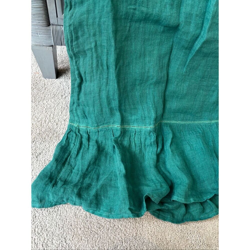 NWT Brora linen ruffle hem tunic, size 6 $168 C26 - Picture 6 of 11